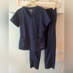 Greys Anatomy Barco Navy Scrub Set Small